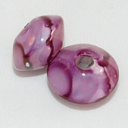 Perle céramique Toupie Fuchsia