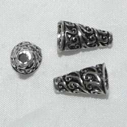 Perles métal Conique décor