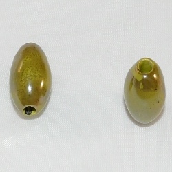 Perle céramique Olive Verte
