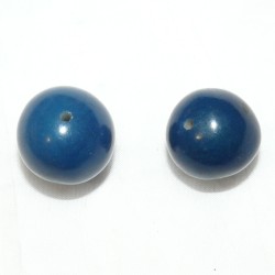 Tagua Perle Boule Bleu roi