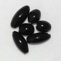 Perle Verre Olive Noir Opaque