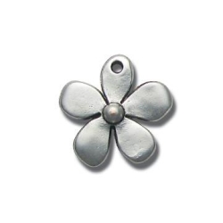 Pendentif fleur en métal 21mm