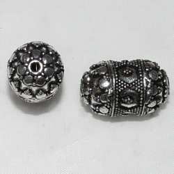 Perles métal Ovale décor